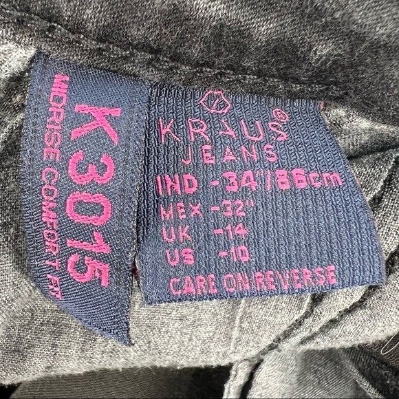 Kraus Jeans Black Mid Rise Comfort Fit Denim Capri Jeans Size 10 Women's - Picture 4 of 6